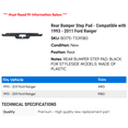 thumbnail image 2 of Rear Bumper Step Pad - Compatible with 1993 - 2011 Ford Ranger 1994 1995 1996 1997 1998 1999 2000 2001 2002 2003 2004 2005 2006 2007 2008 2009 2010, 2 of 2
