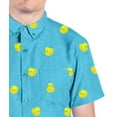 thumbnail image 6 of Men’s Rubber Duck Button Up Shirt – Funny Novelty Ducky Print Top – Casual Short Sleeve Vacation & Gift Shirt, 6 of 6