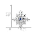 thumbnail image 2 of Real 14kt White Gold Vibrant Moving Sapphire Snowflake Pendant; for Adults and Teens; for Women and Men, 2 of 2