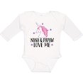 thumbnail image 3 of Inktastic Nana and Papaw Love Me Girls Long Sleeve Baby Bodysuit, 3 of 5