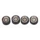 thumbnail image 2 of 4Pcs 1/64 Scale Steamer Alloy Wheels Tire Alloy Model Car General J33, 2 of 5