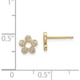 thumbnail image 4 of 14K Yellow Gold Madi K Cz Flower Post Earrings Made In Vietnam gk1037, 4 of 5