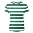thumbnail image 3 of Zszcpp Mens Graphic T Shirts Round Neck Plus Size Color Blocked T-Shirt Striped Sports Short Sleeved Casual Tops Casual Blouses, 3 of 4