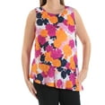 thumbnail image 2 of MAISON JULES $50 Womens Ruffled Asymmetrical Hem Sleeveless Orange Top XXL B+B, 2 of 3
