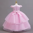 thumbnail image 5 of oqasdz Girls Dresses with Sequins Sleeveless Floral Embroidery Formal Dress for Children Evening Holiday Party Dress, 5 of 6