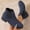 Blue, variant on BRGZLK Chelsea Ankle Boots for Women Classic Versatile Slip-On Low Chunky Heel Comfortable Short Booties Easy On Commute Work Shoes with Side Zipper Brown 41