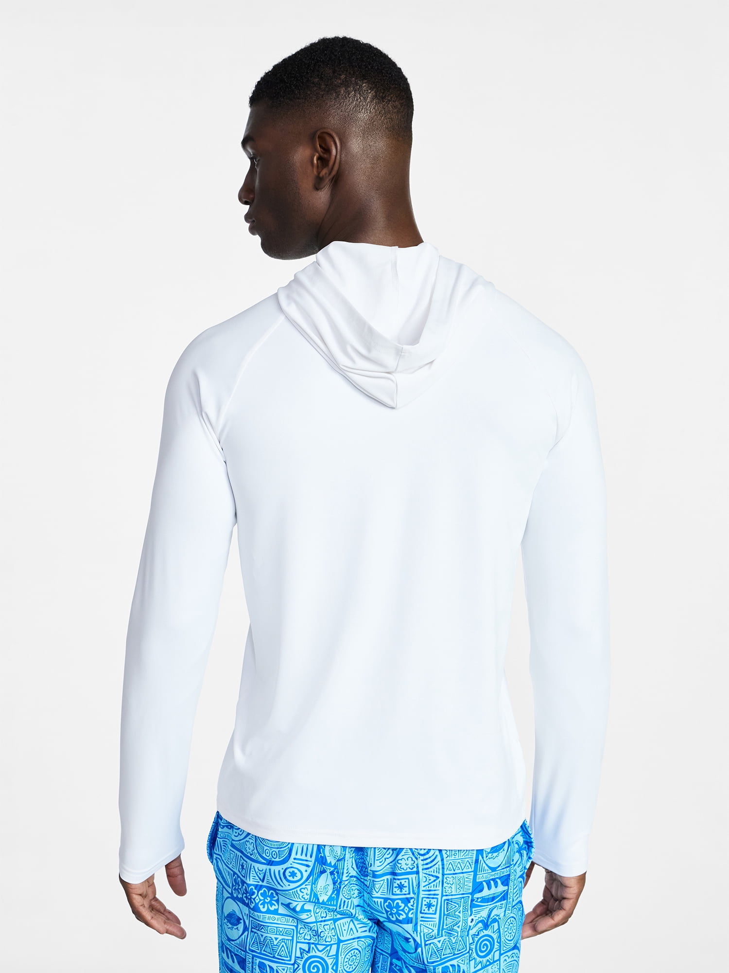 George Men's and Big Men's Hooded Sun Shirt with Long Sleeves, UPF 50+, Sizes S-3XL