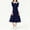 Navy, variant on SERTG Girls Skirt Solid Color Lapel Dress Long Sleeve Button-Down Collar Spring Fall Soft Everyday Dress for Kids(Red#2,8-9 Years)