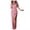 Pink, variant on Elainilye Fashion Women's Formal Dresses Tassel Suspenders Sequin Dress Split Fork Full Dresses Banquet Evening Dress,Blue