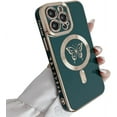 thumbnail image 6 of for iPhone Case,[Compatible with MagSafe] Electroplated Bumper Butterfly Print Camera Lens Protection Soft Shockproof Cover Phone Case (Black,iPhone 14 Pro Max), 6 of 6