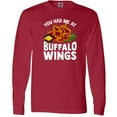 thumbnail image 3 of Inktastic Buffalo Wings Game Day Snack Long Sleeve T-Shirt, 3 of 5