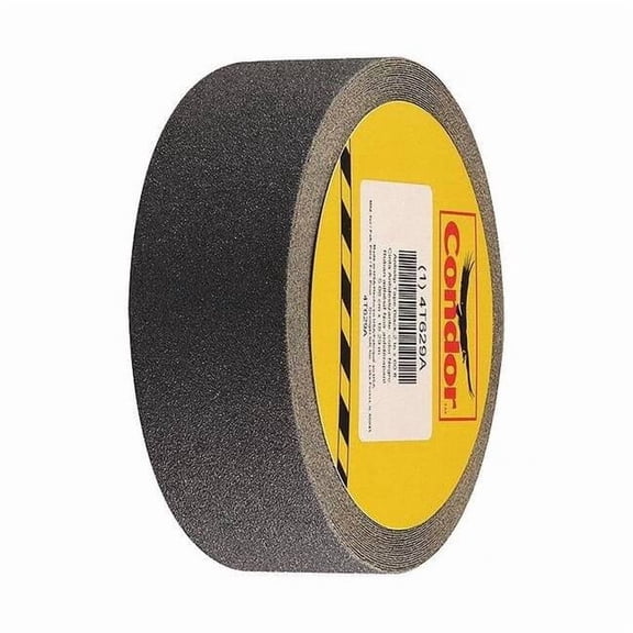 Anti-Slip Tape Polyester 80 Grit Size, Black, 2" W x 60 ft. L, 28 mil Thick