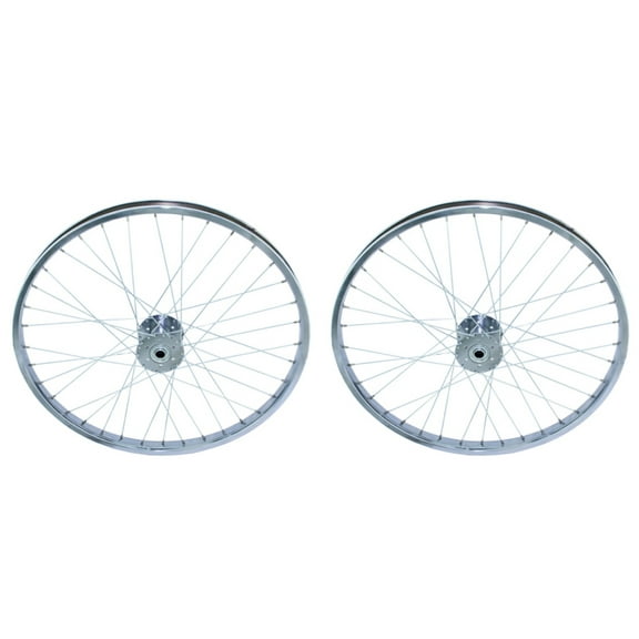 Two Chrome 24" 36 Spoke Hollow Hub Wheels for Trike.