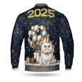 thumbnail image 2 of Happy New Year Persian Welcome 2025 Balloon Firework Party All Over Print 3D Baseball Jacket Cat Lover Kitten Owner Gifts Bomber Jacket Softball - 01014, 2 of 6