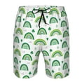 thumbnail image 3 of Logiee St. Patrick's Day rainbows Print Mens Swim Trunks Quick Dry Board Shorts,Breathable Hawaii Beach Shorts Swimwear Bathing Suits-Large, 3 of 6