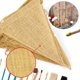thumbnail image 3 of Banderines de arpillera de 7,4 metros, 26 unidades, banderines de tela triangular, decoración de fiestas para bodas, cumpleaños, ceremonias, baby showers, hogar, interior y exterior, 3 of 4