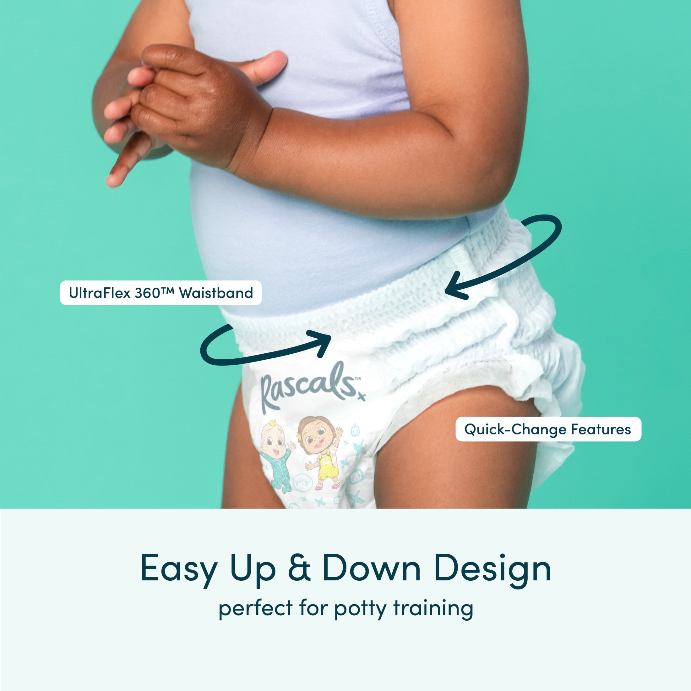 Rascals Premium CoComelon Absorbent Potty Training Pants 5T-6T, 16 Count