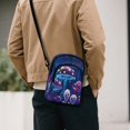 thumbnail image 4 of CHAQLIN Mushroom Ghost Sling Bag with Adjustable Strap, Polyester Small Crossbody Bag for Daily Use and Travel, 4 of 8