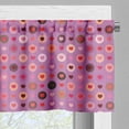 thumbnail image 5 of Ambesonne Abstract Valance & Curtain, Valentine Romance Love, 55"x36", Fuchsia Red Salmon, 5 of 6