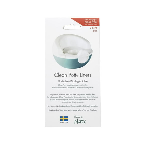Eco by Naty Clean Potty Flushable Liners, 3 Rolls of (300 Liners)