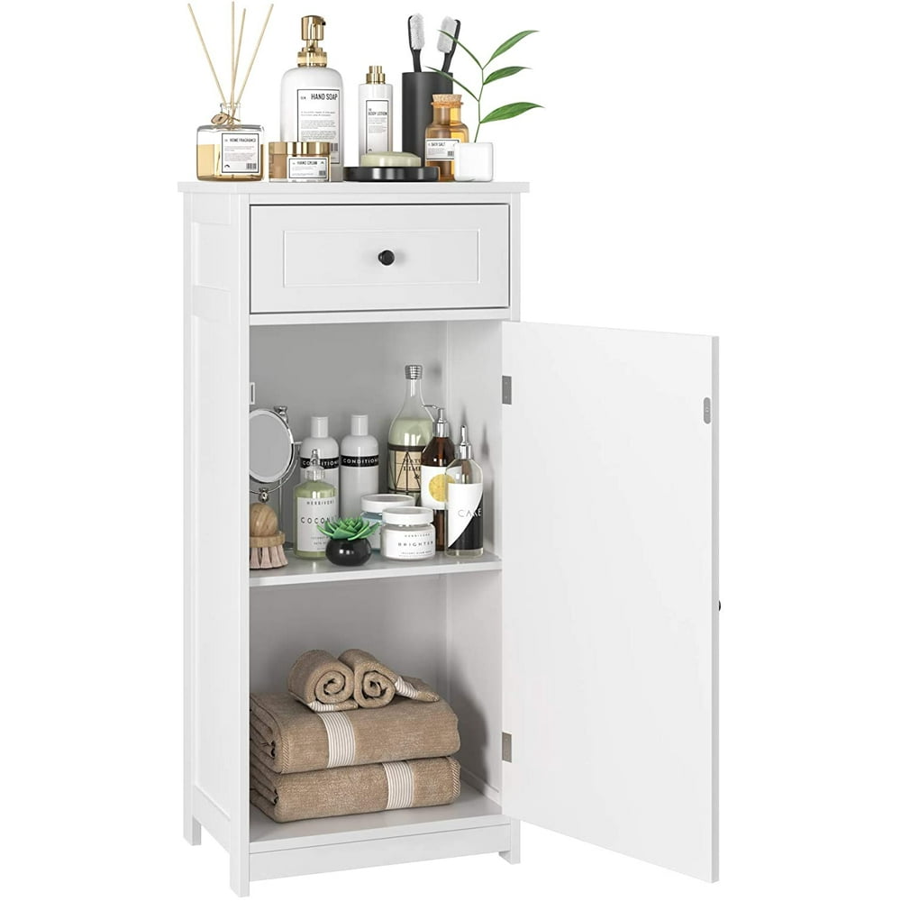Homfa Bathroom Wooden Storage Organizer Side Dresser with 1