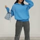 thumbnail image 3 of Señoras Casual Pullover Cremallera Sudadera de gran tamaño Bolsillo Patchwork Traje diario Hugtrwg Para estrenar, 3 of 8