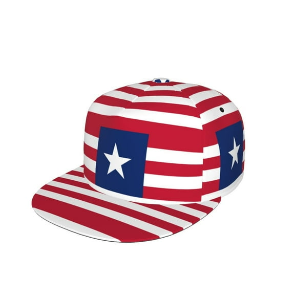 Snapback Hats For Men Women Flag Of Liberia Flat Bill Brim Baseball Cap Printed Hat