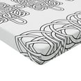 thumbnail image 2 of Ambesonne Irish Fitted Sheet, Indigenous Stencil Art, Queen Size, Black and White, 2 of 3