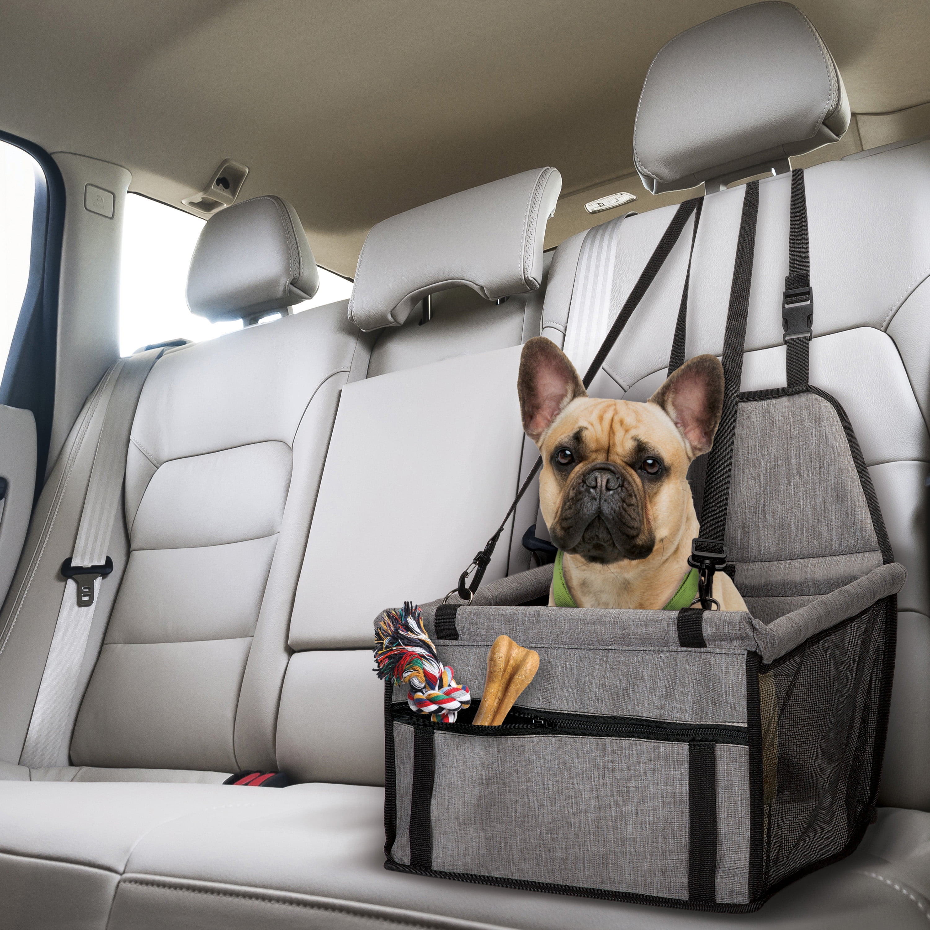 Pounce + Fetch Collapsible Pet Travel Seat, Dog & Cat, Gray