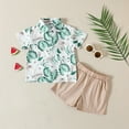thumbnail image 2 of Fesfesfes Toddler Boys Hawaiian Outfit Kids Baby Boy Printed Tops and Shorts Casual Beach Wear Short-sleeved Dressy Tops and Shorts Clothes Set On Sale, 2 of 9
