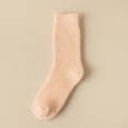 thumbnail image 4 of DHFJKG Fuzzy Crew Socks For Women Fluffly Shaggy Solid Color Warm Indoor Mid Calf Socks Autumn Winter Soft Stockings, 4 of 4