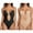 #7 Black+Nude, variant on COMFREE Women's Backless Shapewear Bra U Plunge Seamless Low Back Thong Body Shaper Deep V Bodysuit