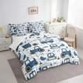 thumbnail image 3 of Castle Fairy Children Cartoon Truck 7 Pieces Bedding Comforter Set,Geometric Lattice Full Bedding Set Lightweight,Equipment Car Fitted Sheet Flat Sheet,Ultra Soft Home Decor, 3 of 8