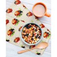 thumbnail image 3 of Cute Ladybugs Kitchen Dish Towels for Drying Dishes Set of 4, Spring Botanical Leaves Beige Waffle Weave Microfiber Hand Tea Bathroom Towels Quick Dry & Absorbent Towel 12x12, 3 of 7