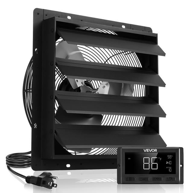 Extractor de aire con compuerta VEVOR de 16" con control inteligente de velocidad y temperatura
