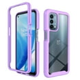 thumbnail image 1 of Dteck for OnePlus Nord N200 5G Case, 2 in 1 Hybrid TPU Bumper Transparent Matte Cover [Wireless Charging] Flexible Slim Phone Protective Case for OnePlus Nord N200 5G (2021) 6.49-inch,Lightpurple, 1 of 1