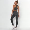 thumbnail image 6 of HAPIMO Women's Seamless Sportswear Workout Set Gym Sport Bra Tracksuit Women Clothes Two Piece Yoga High Waist Leggings Discount Dark Gray S, 6 of 8