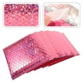 thumbnail image 1 of OULII 20Pcs Bubble Poly Mailers Rosy Waterproof Self-adhesive Shipping Label Pouches General Users, 1 of 5