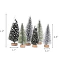 thumbnail image 2 of Árbol de Navidad Yahpetes en miniatura con forma de pino con nieve 6 unidades, 2 of 9
