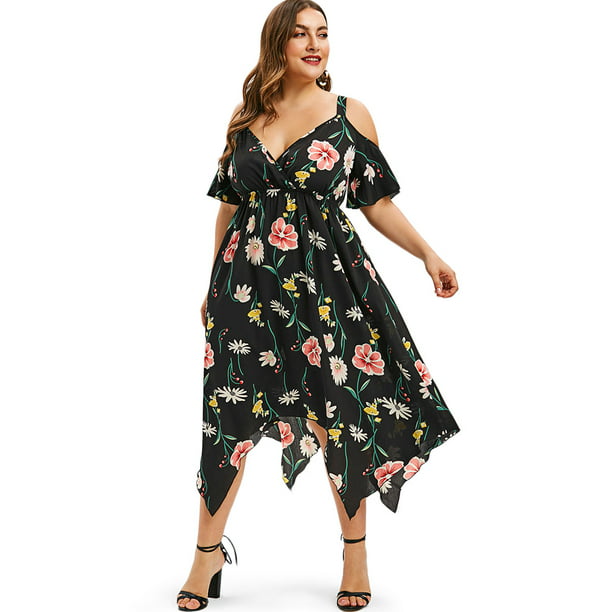 Dressfo - Floor Length Sleeveless Plus Size Sundresses - Walmart.com ...