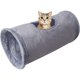 thumbnail image 1 of Túnel para gatos, túnel de gamuza para gatos, túnel de tela para gatos, túnel plegable para gatos con cuevas, 50 x 25 x 20 cm (caqui), 1 of 6