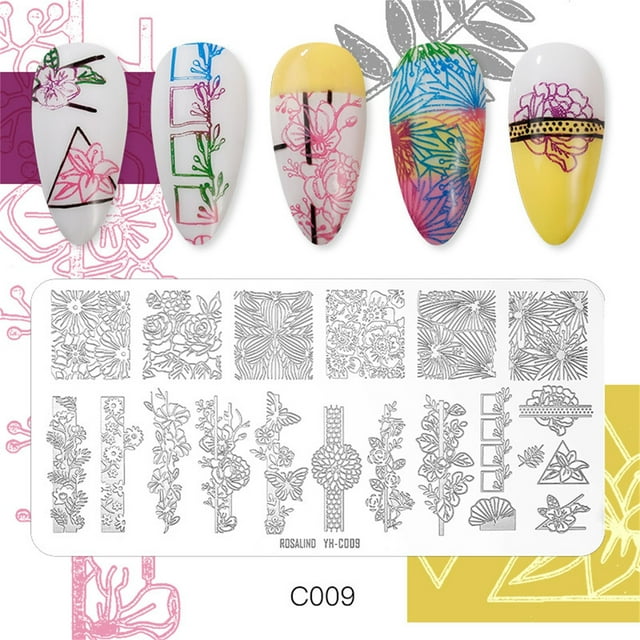 DPTALR Nail Stamping Plates Wacky Characters Pattern Nail Art Plate Stencil Line Pictures