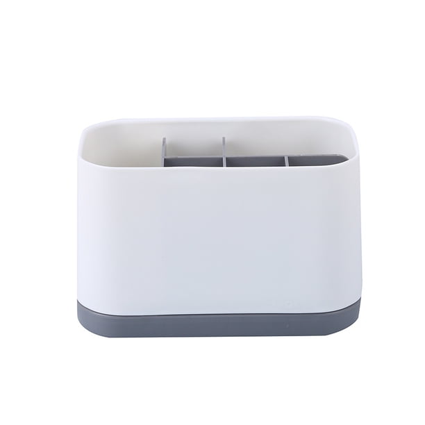 1 soporte para cepillo de dientes y pasta de dientes para tocador de baño, caja de almacenamiento grande para cepillo de dientes eléctrico con base antideslizante y divisores para familia, niños JAMW Sencillez