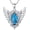Style 3, variant on Heart/Oval Turquoise Pendant Necklace, 925 Sterling Silver Turquoise Wing Necklace, Birthday Anniversary Jewelry for Women with 18+2inches Chain