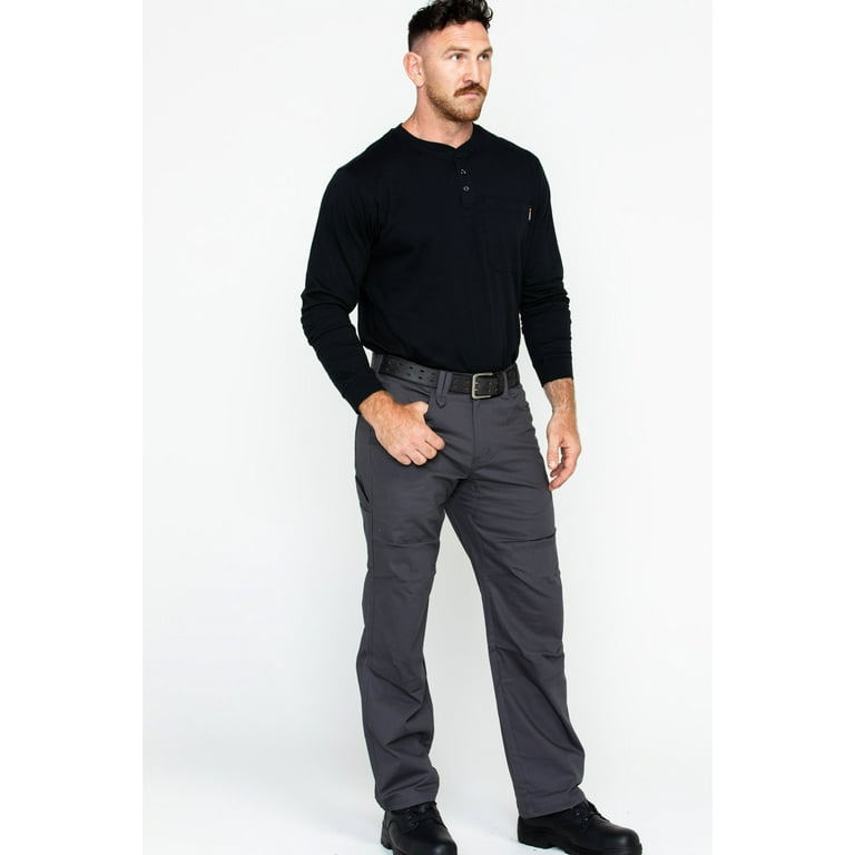 Hawx Men's Brown Stretch Ripstop Utility Work Pants, Rugged Hawx Men's Brown Stretch Ripstop Utility Work Pants, Rugged