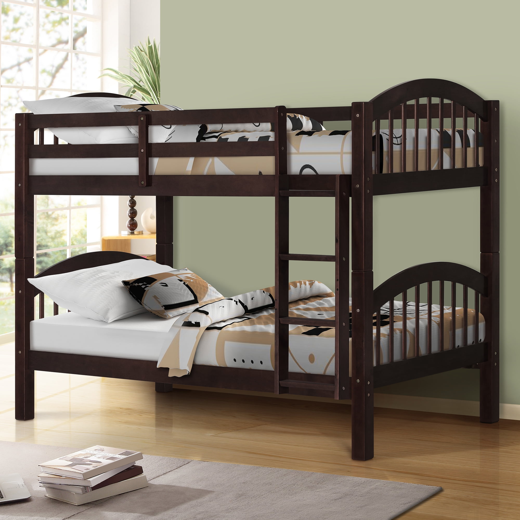 Espresso Harper/&Bright Designs Twin Bed Frame for Kids