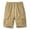 Khaki, variant on Men's Elastic Waist Cargo Shorts Multi-Pockets Outdoor Casual Shorts Loose Straight Fit Shorts