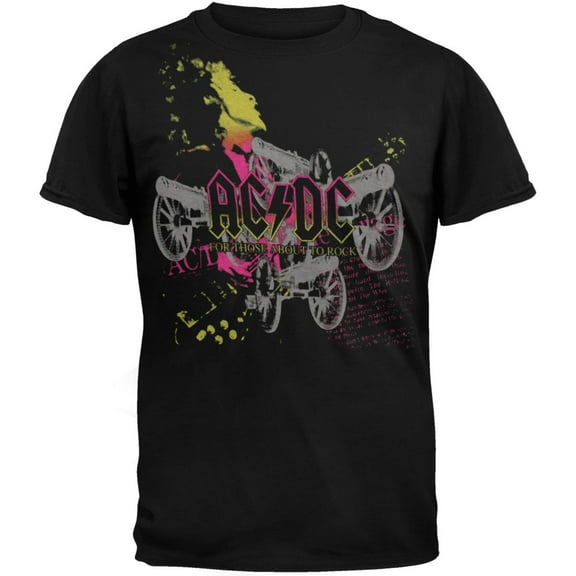 AC/DC Men's Neon Rock Short Sleeve T Shirt