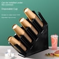 thumbnail image 4 of Portavasos de papel Organizador de tazas de café desechable Encimera Dispensador de tazas de 4 compartimentos Negro (1 pieza), 4 of 5