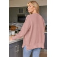 thumbnail image 2 of ORUYROP Women's Crewneck Batwing Long Sleeve Sweater 2023 Fall Oversized Ribbed Knit Side Slit Pullover Top, 2 of 7
